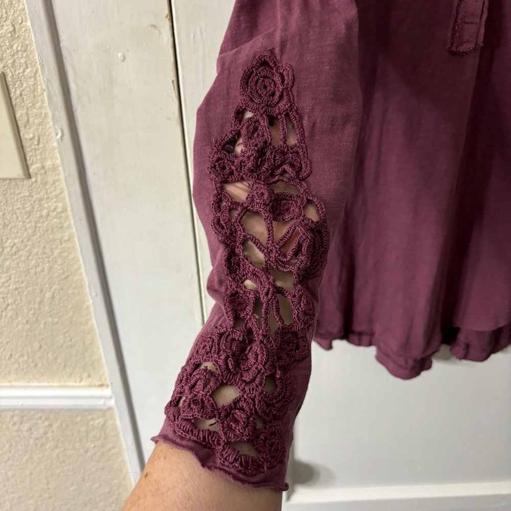 Free People Embroiled Sleeve Henley - Picture 12 of 16